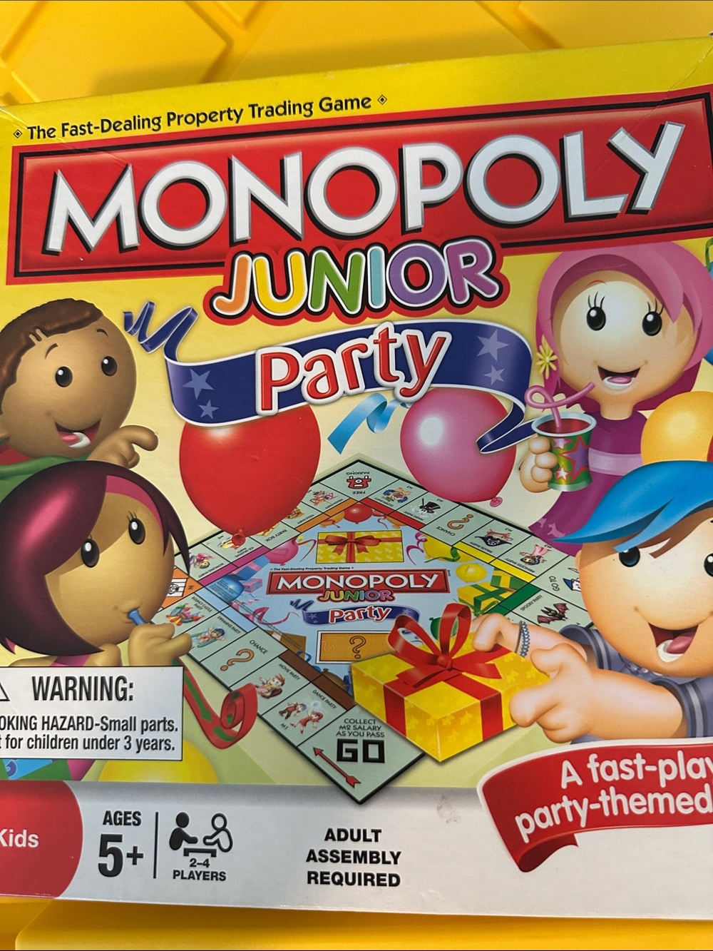 Monopoly Junior Party Board Game - Yellow Box.